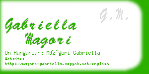 gabriella magori business card